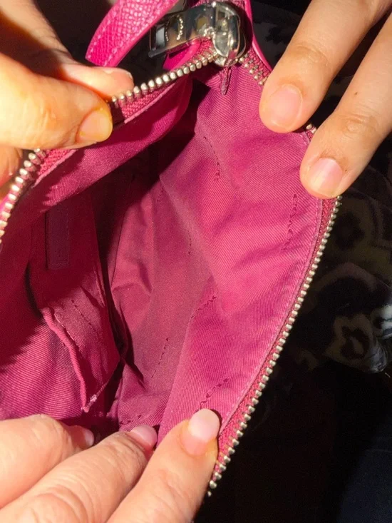 COACH Pebble Leather Kitt Messenger Crossbody Bag - Magenta - Picture 2 of 5